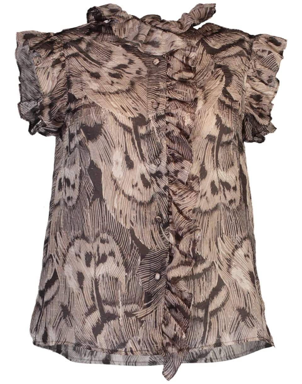 CHRISTY LYNN-Marfa Short Sleeve Ruffle Top-