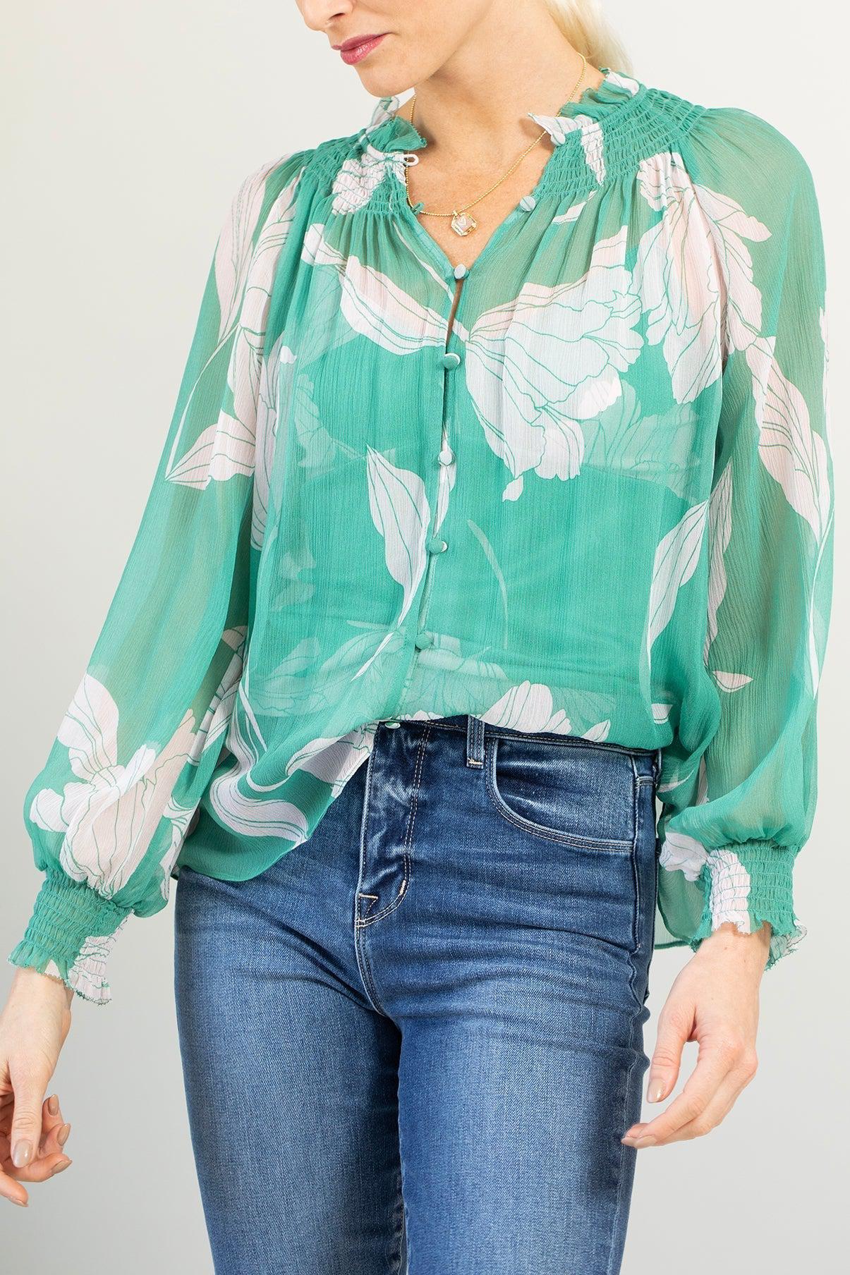 CHRISTY LYNN-Andrea Blouse - Jade Iris-
