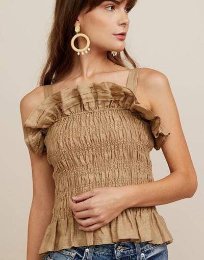 CHRISTY LYNN-Tulipe Top - Khaki-