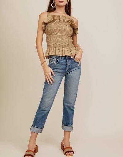 CHRISTY LYNN-Tulipe Top - Khaki-