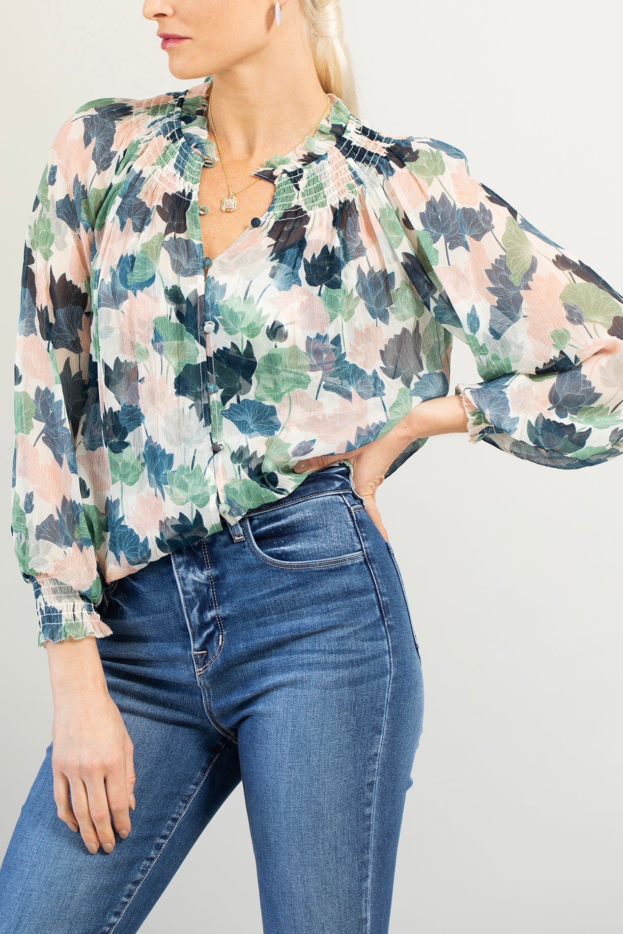 CHRISTY LYNN-Andrea Blouse - Lotus-
