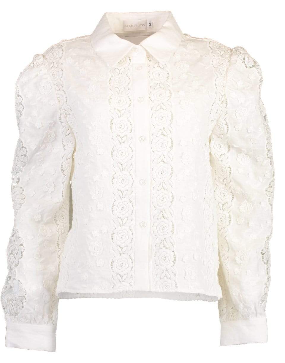 CHRISTY LYNN-Victoria Blouse - White Floral-