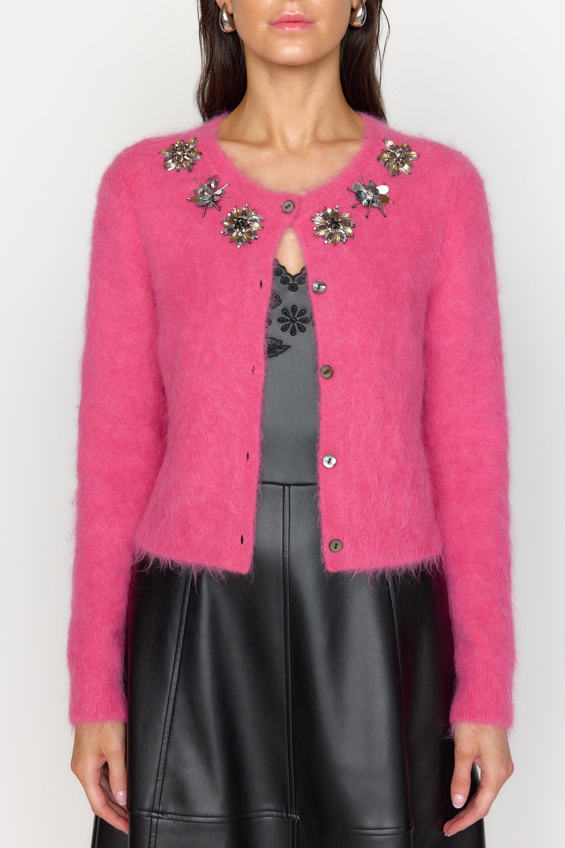 Mariana Cardigan - Pink-PINK-XS-CLOTHINGTOPCARDIGAN-CHRISTY LYNN