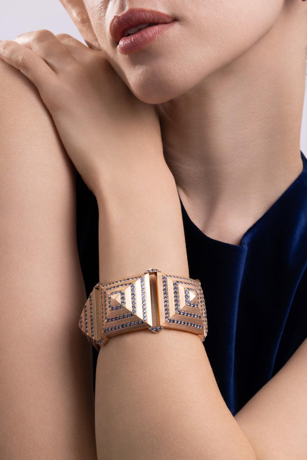 Spinel Gold Bracelet-YELLOW GOLD-JEWELRYFINE JEWELBRACELET O-CICADA