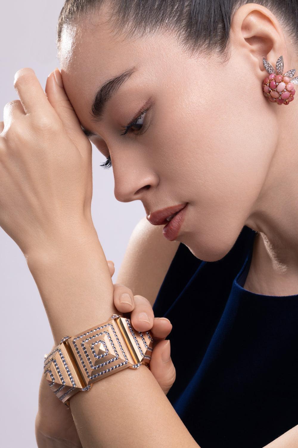 Spinel Gold Bracelet-YELLOW GOLD-JEWELRYFINE JEWELBRACELET O-CICADA