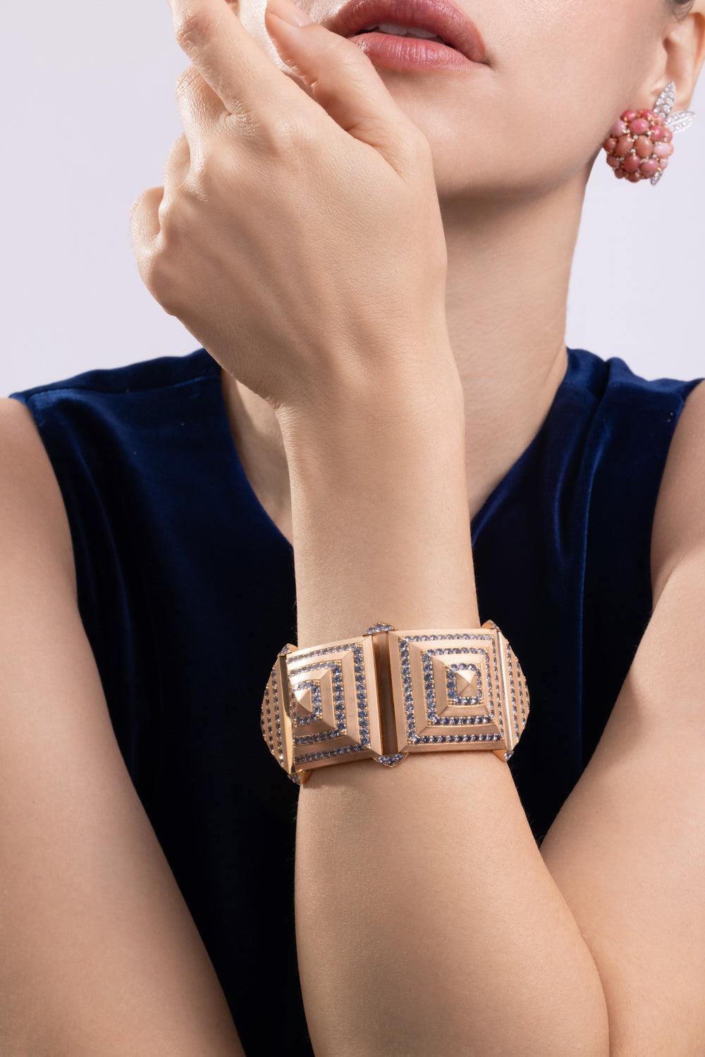 Spinel Gold Bracelet-YELLOW GOLD-JEWELRYFINE JEWELBRACELET O-CICADA