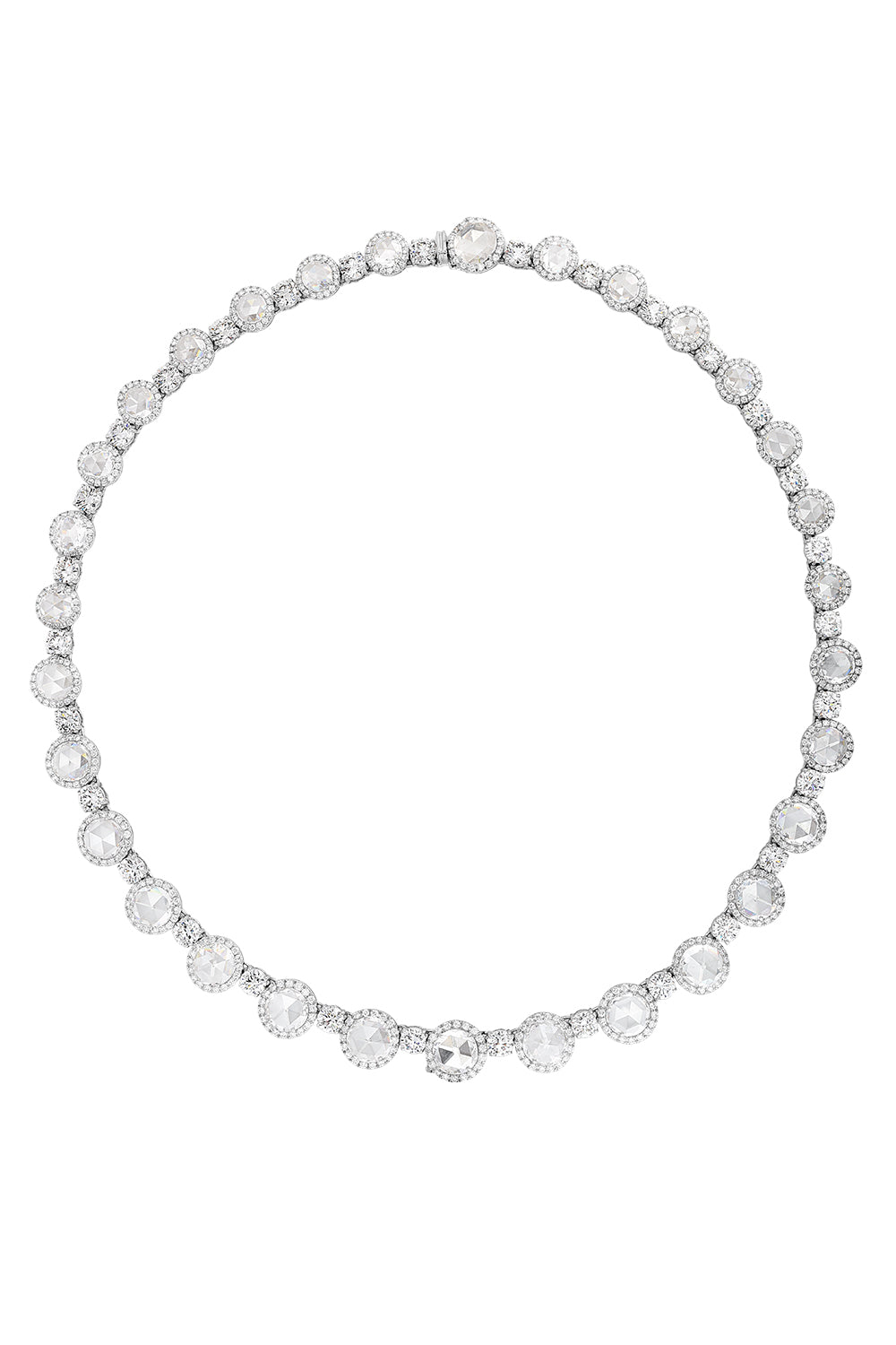 Rosecut Diamond Necklace-PLATINUM-JEWELRYFINE JEWELNECKLACE O-CICADA