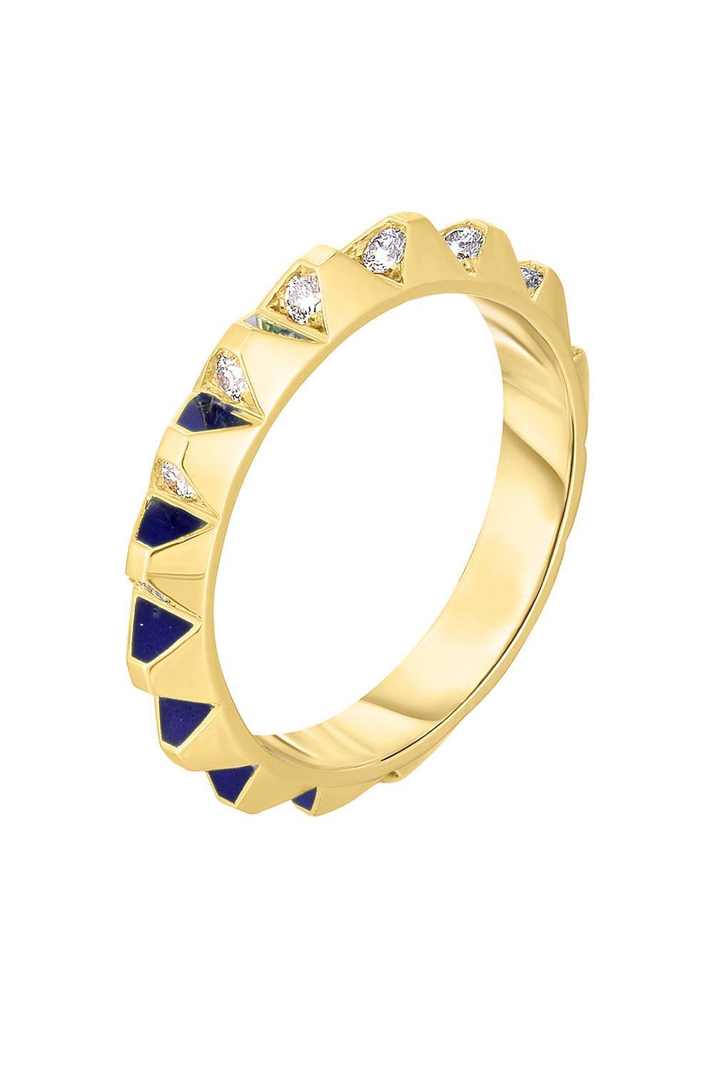 Diamond Navy Spike Ring-YELLOW GOLD-6.25-JEWELRYFINE JEWELRING-CICADA