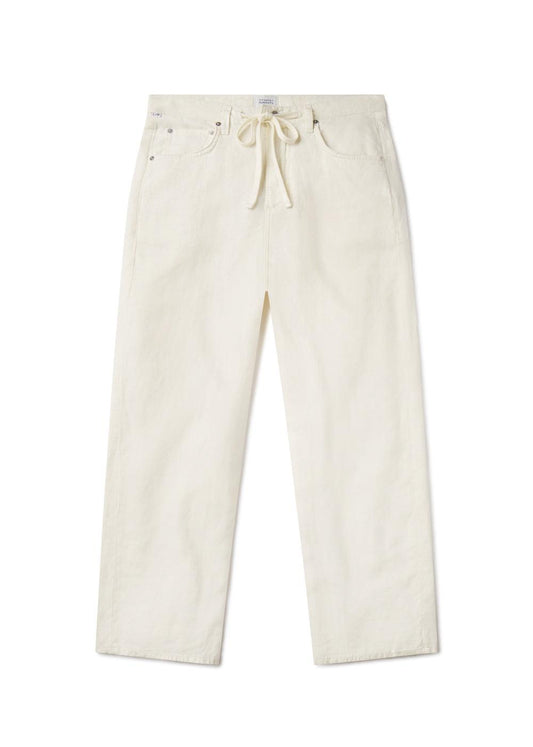 Brynn Drawstring Trouser - Vanilla-CREAM-26-CLOTHINGPANTWIDE LEG-CITIZENS of HUMANITY