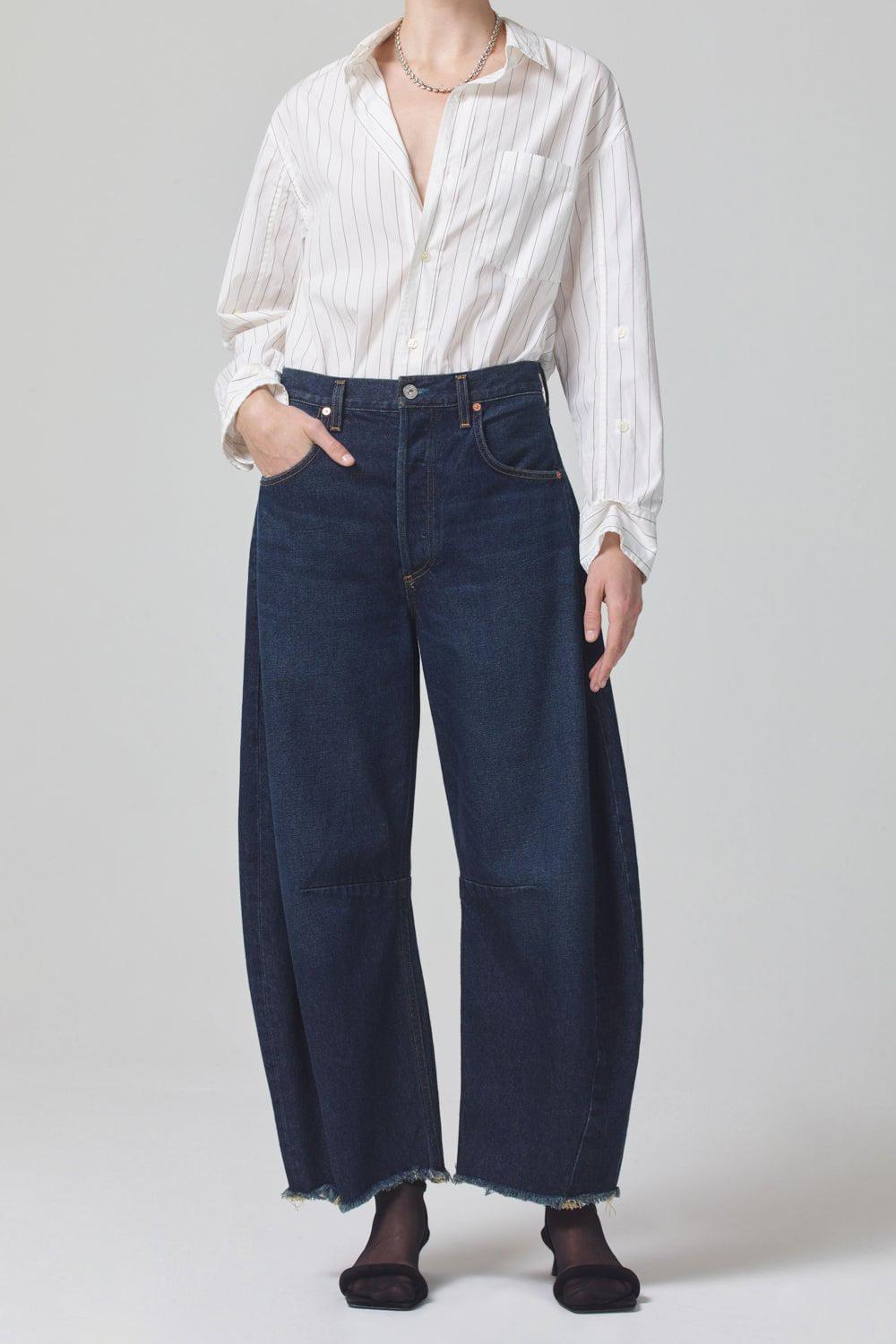 CITIZENS of HUMANITY-Kayla Shirt - Bitter Chocolate Stripe-