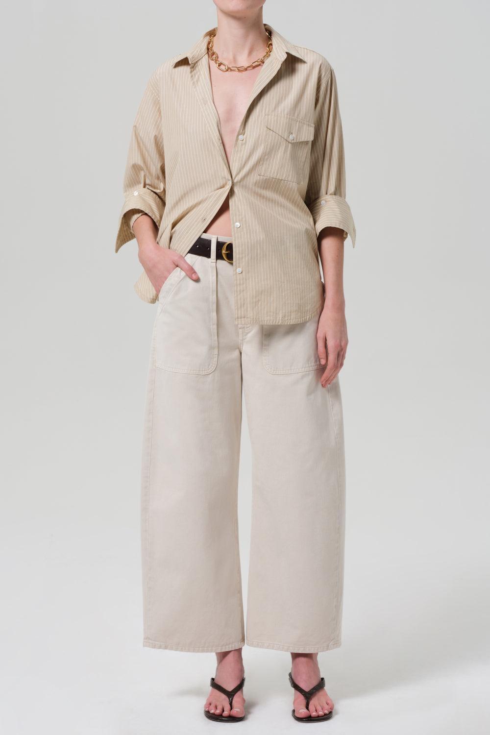 Shay Stripe Top-KHKISTRP-XS-CLOTHINGTOPBLOUSE-CITIZENS of HUMANITY