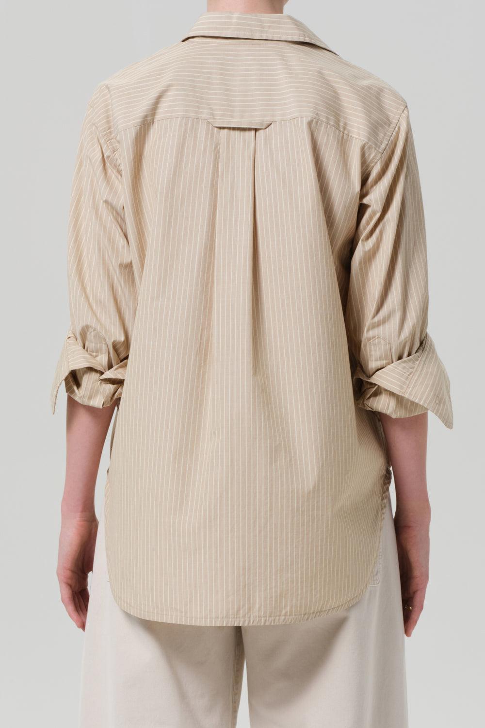 Shay Stripe Top-KHKISTRP-XS-CLOTHINGTOPBLOUSE-CITIZENS of HUMANITY