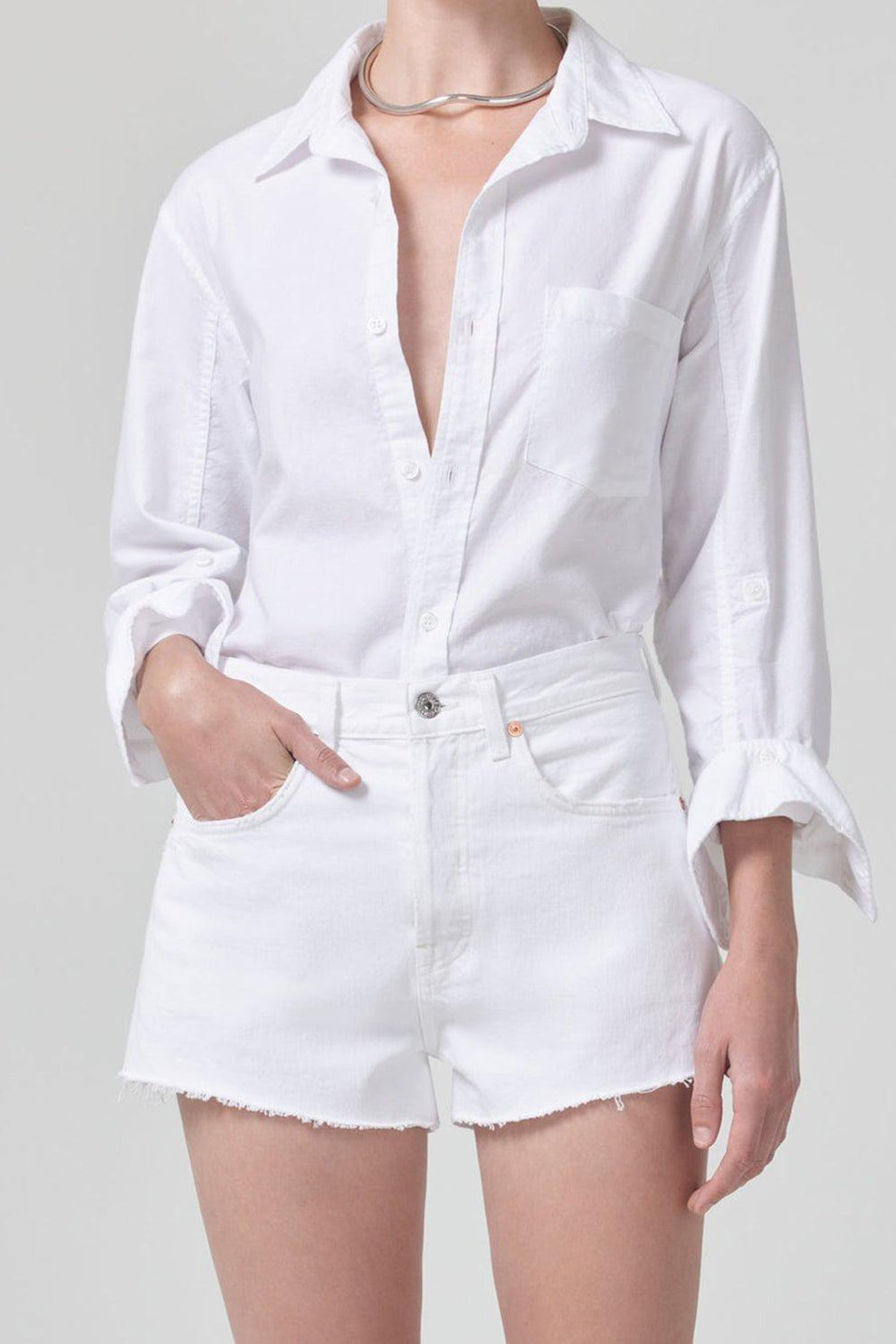 Shrunken Kayla Shirt - Oxford White | CITIZENS of HUMANITY 
