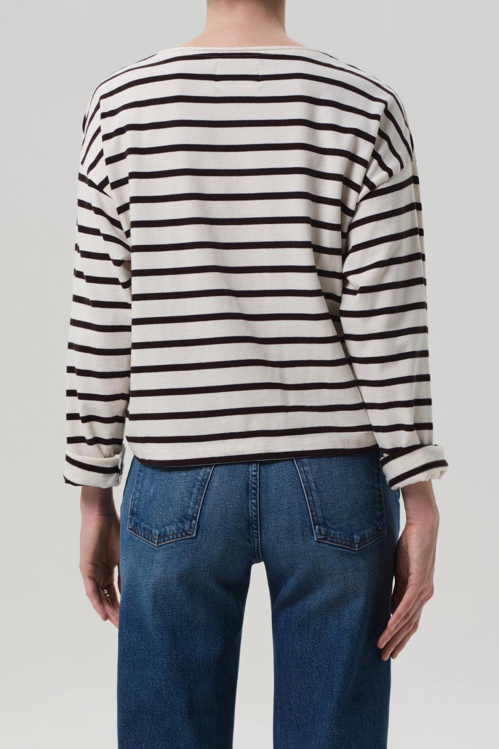 Boat Neck Long Sleeve Top-OFFWHCHO-XS-CLOTHINGTOPKNITS-CITIZENS of HUMANITY