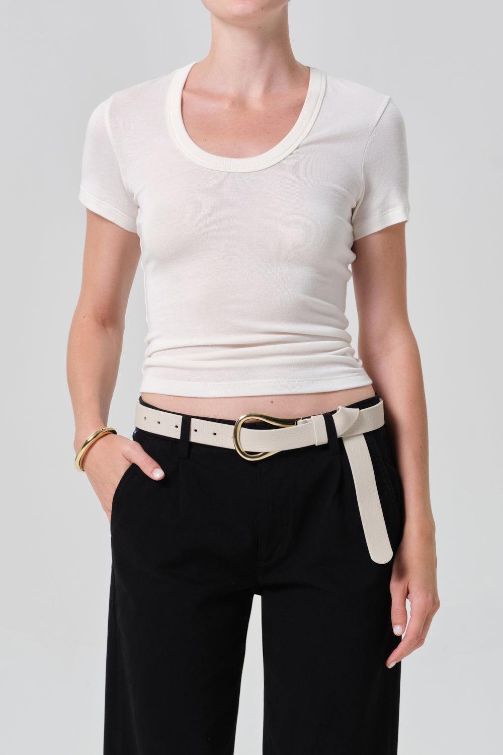 Maude Tee - Pashmina-CREAM-XS-CLOTHINGTOPT-SHIRT-CITIZENS of HUMANITY