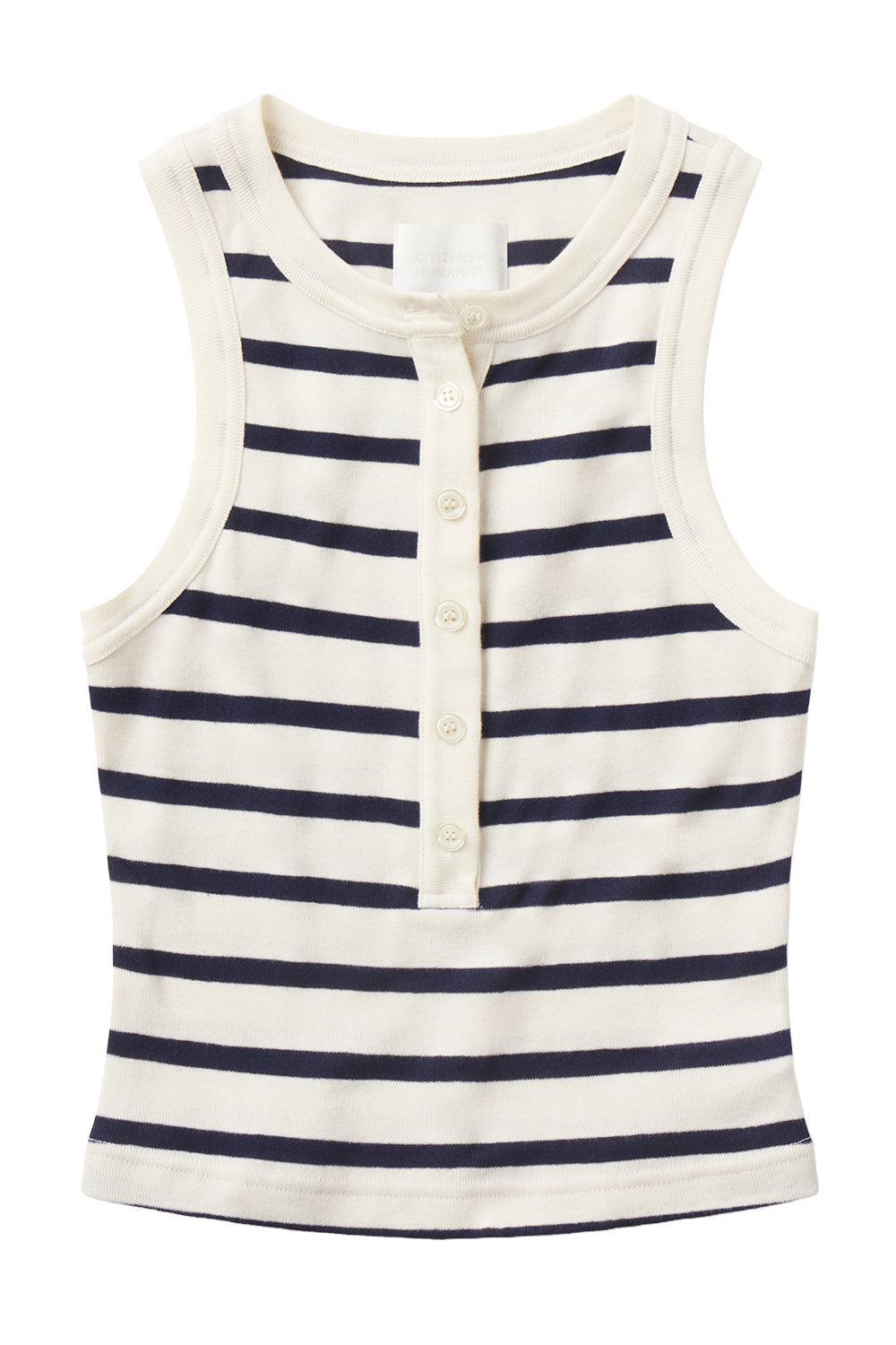 Caralyn Striped Tank-AZURE-XS-CLOTHINGTOPTANK-CITIZENS of HUMANITY