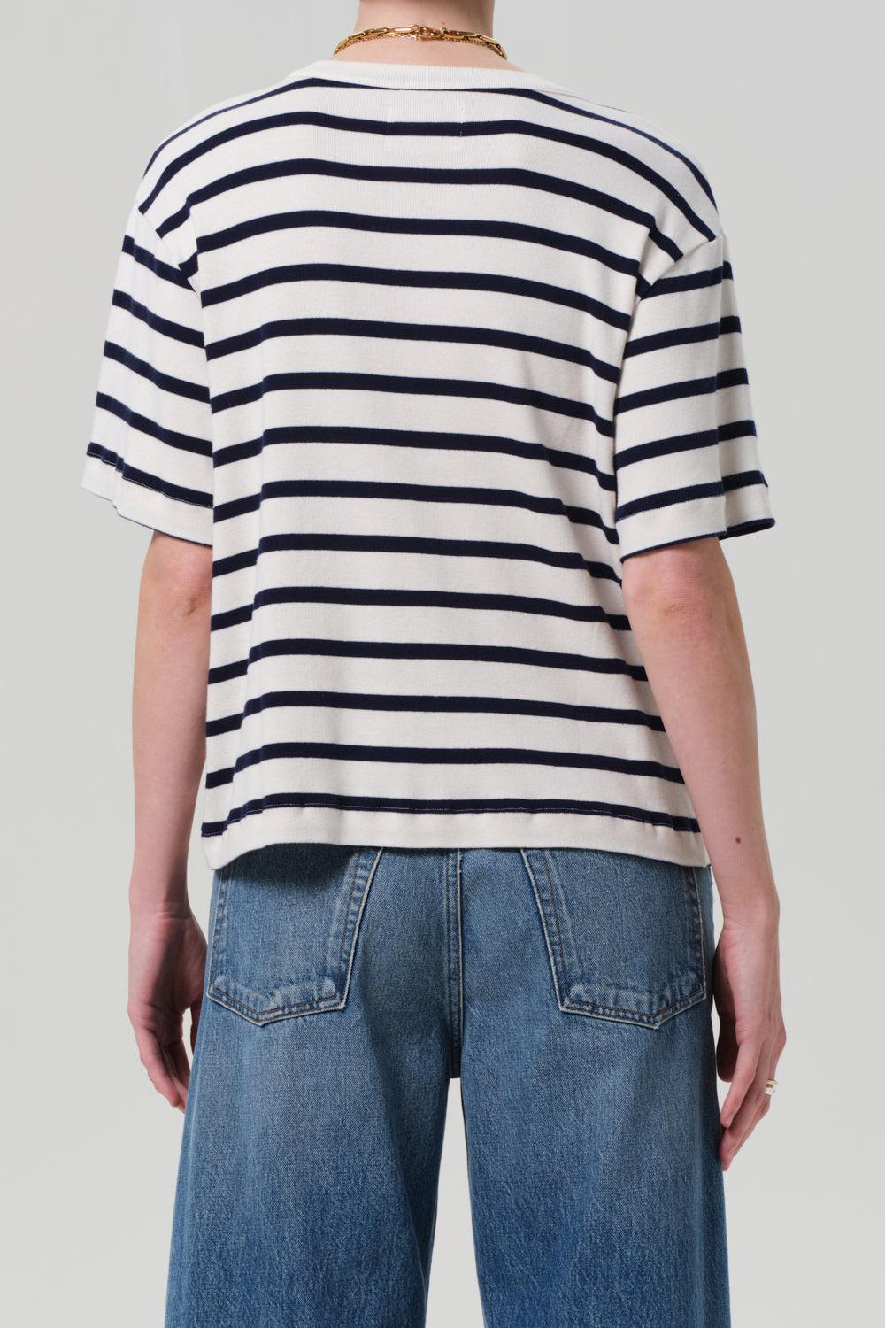 Goldie Stripe Tee-AZURE-XS-CLOTHINGTOPTANK-CITIZENS of HUMANITY
