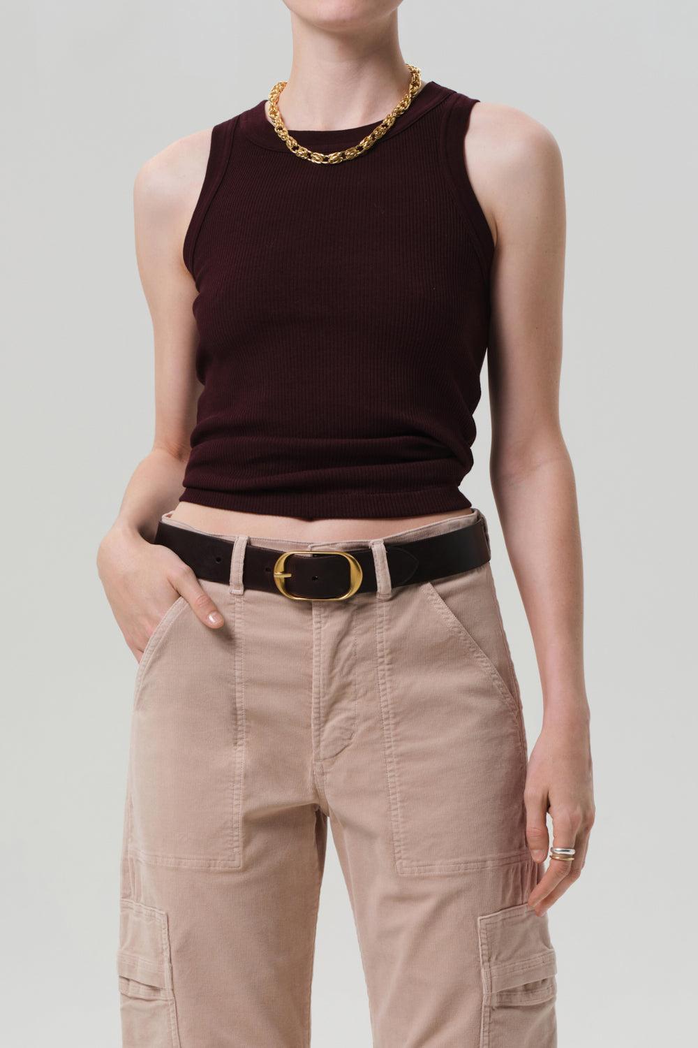 Isabel Rib Tank - Mahogany-MAHOGANY-XS-CLOTHINGTOPTANK-CITIZENS of HUMANITY