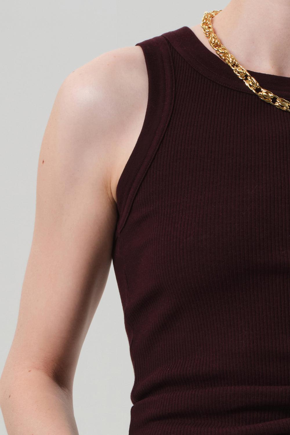 Isabel Rib Tank - Mahogany-MAHOGANY-XS-CLOTHINGTOPTANK-CITIZENS of HUMANITY