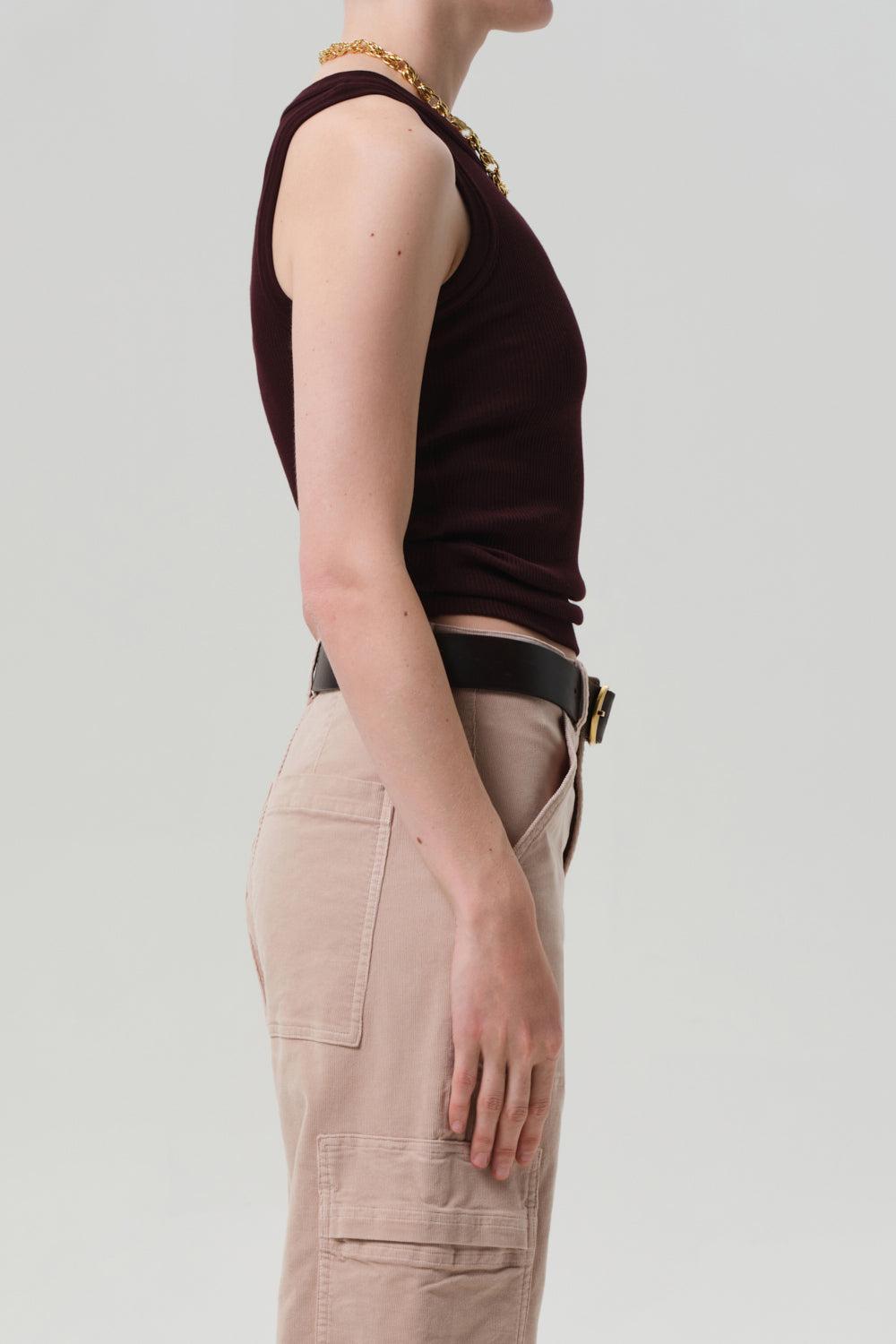 Isabel Rib Tank - Mahogany-MAHOGANY-XS-CLOTHINGTOPTANK-CITIZENS of HUMANITY