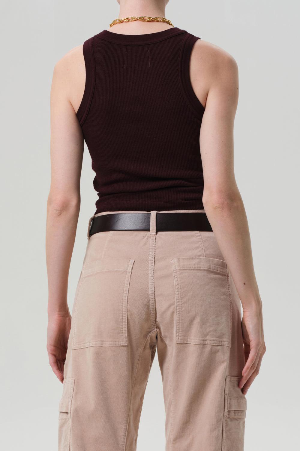 Isabel Rib Tank - Mahogany-MAHOGANY-XS-CLOTHINGTOPTANK-CITIZENS of HUMANITY