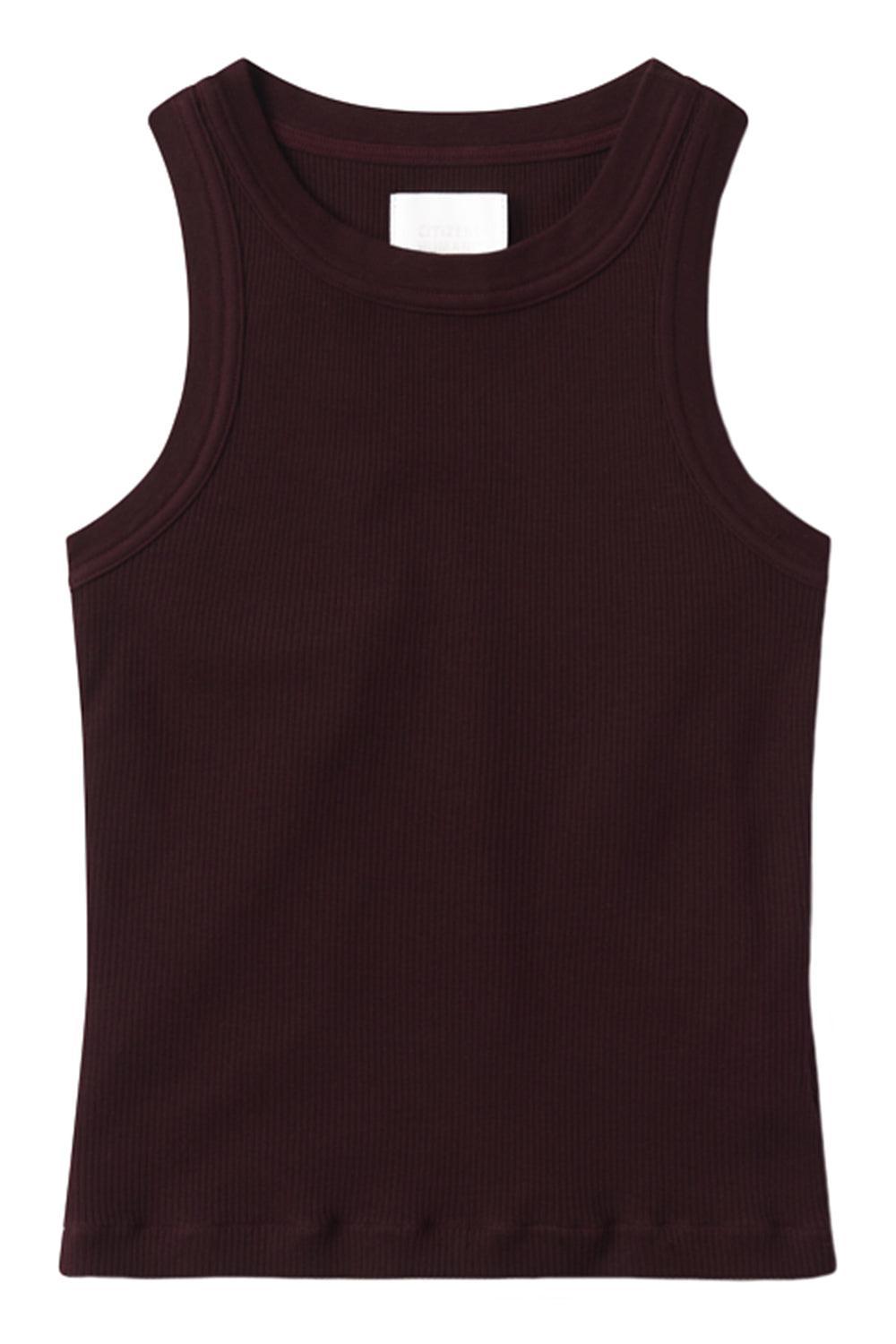 Isabel Rib Tank - Mahogany-MAHOGANY-XS-CLOTHINGTOPTANK-CITIZENS of HUMANITY