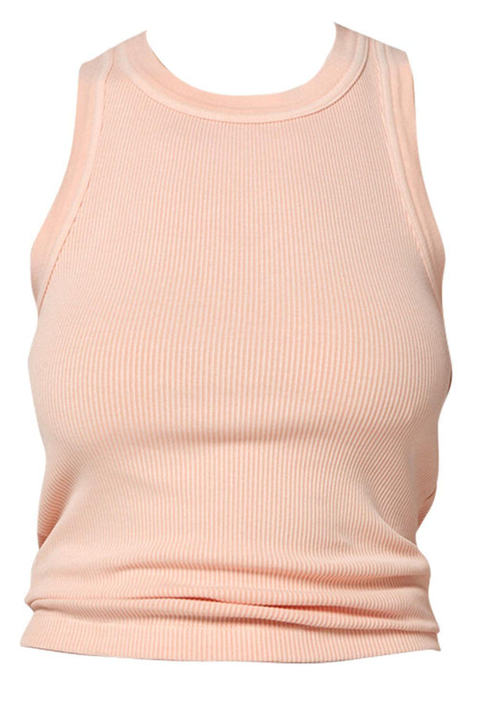 Isabel Rib Tank - Melon Crème-ORANGE-XS-CLOTHINGTOPTANK-CITIZENS of HUMANITY
