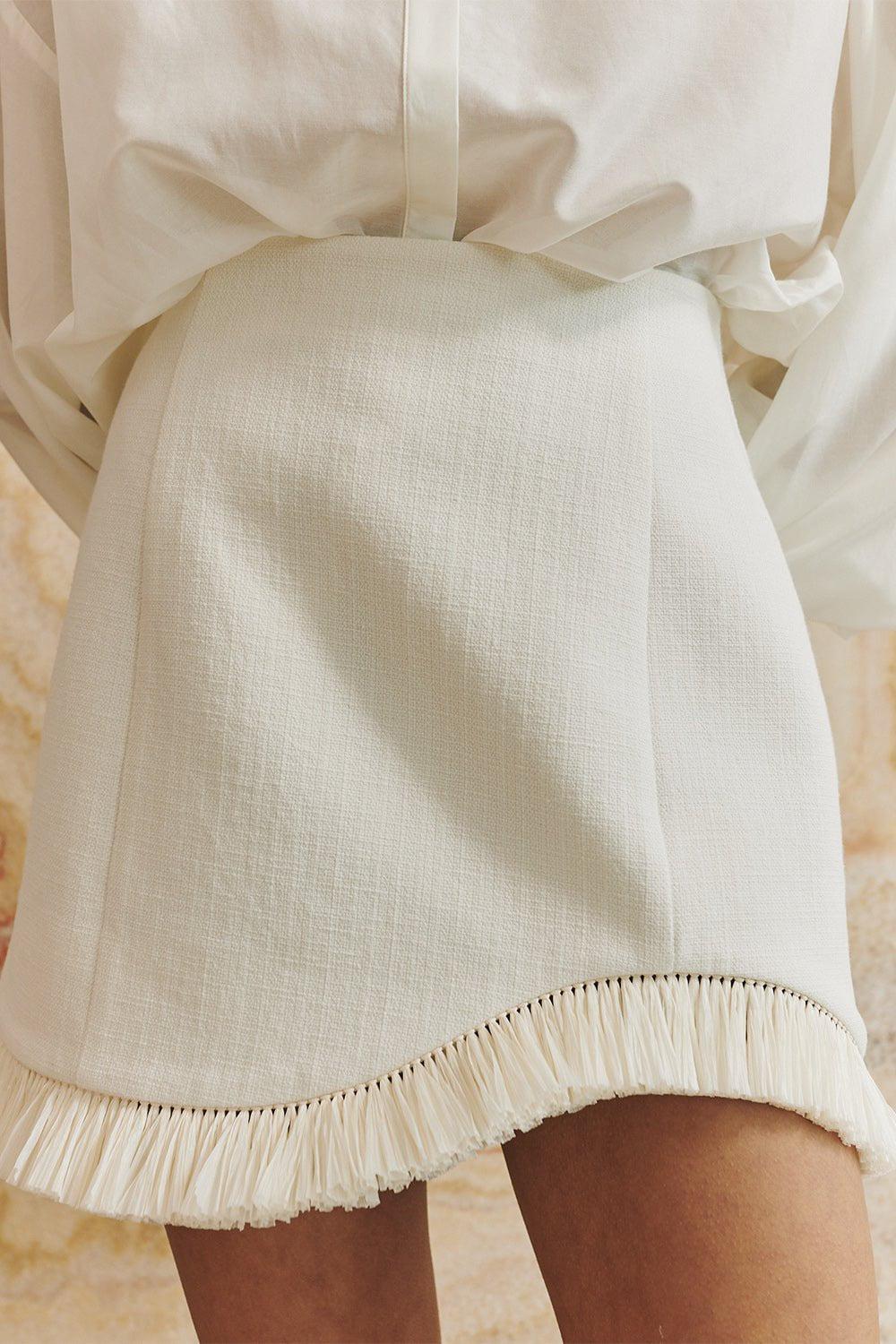 CLEA-Bowie Raffia Mini Skirt-