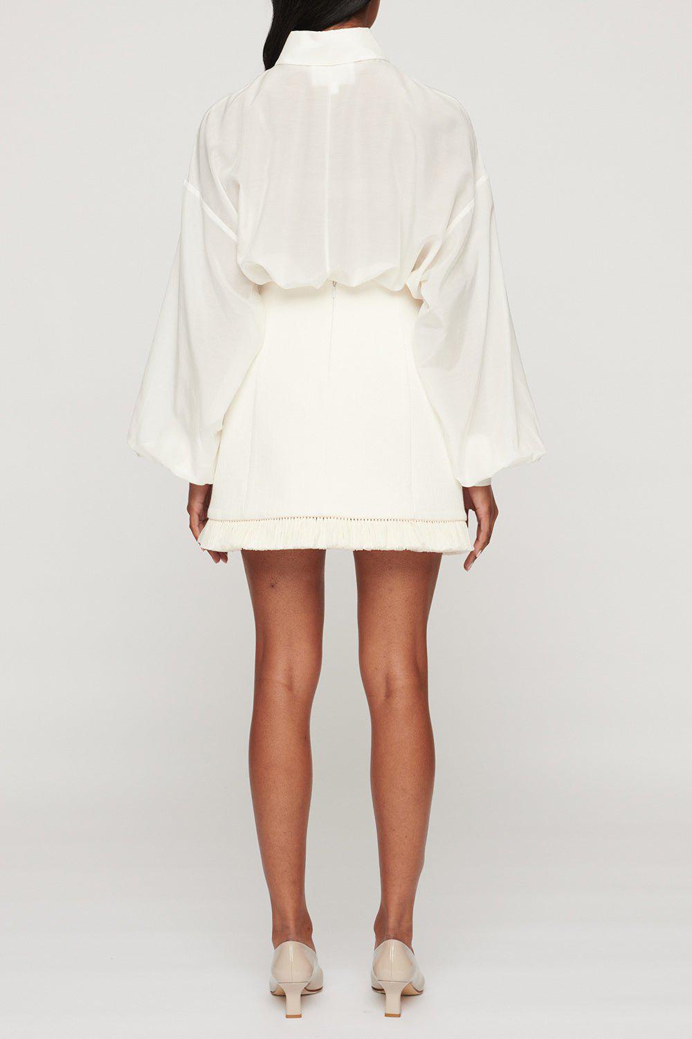 CLEA-Bowie Raffia Mini Skirt-