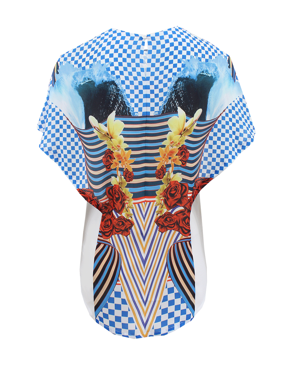 CLOVER CANYON-Short Sleeve Crashing Wave Silk Top-