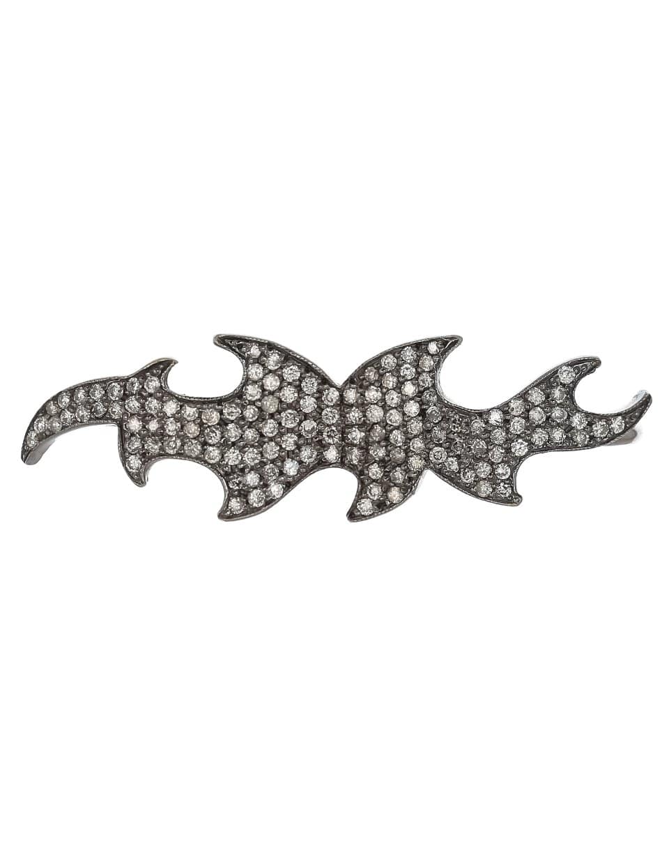 COLETTE JEWELRY-Diamond Pattern Double Ring-WHITE GOLD
