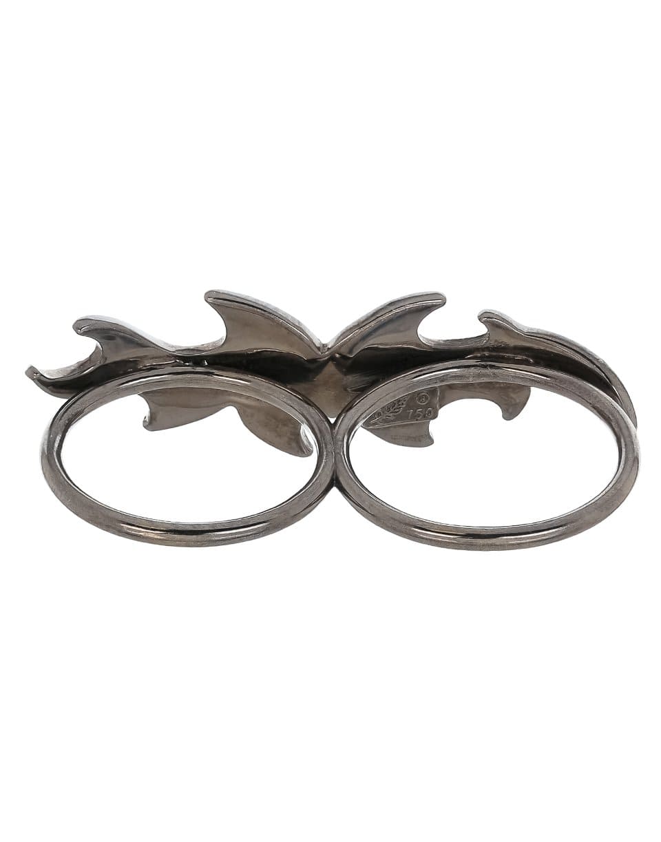 COLETTE JEWELRY-Diamond Pattern Double Ring-WHITE GOLD