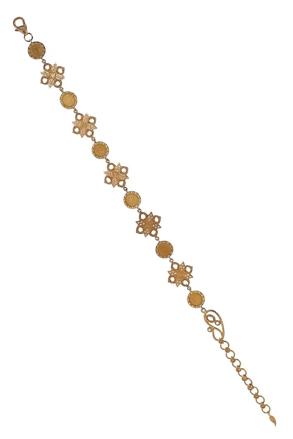 Diamond Trinetra Bracelet-YELLOW GOLD-8-JEWELRYFINE JEWELBRACELET O-COOMI