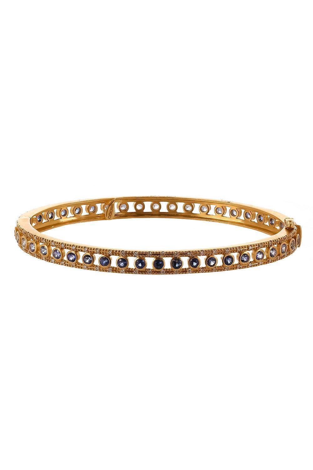 Blue Sapphire Ombre Bracelet-YELLOW GOLD-JEWELRYFINE JEWELBRACELET O-COOMI