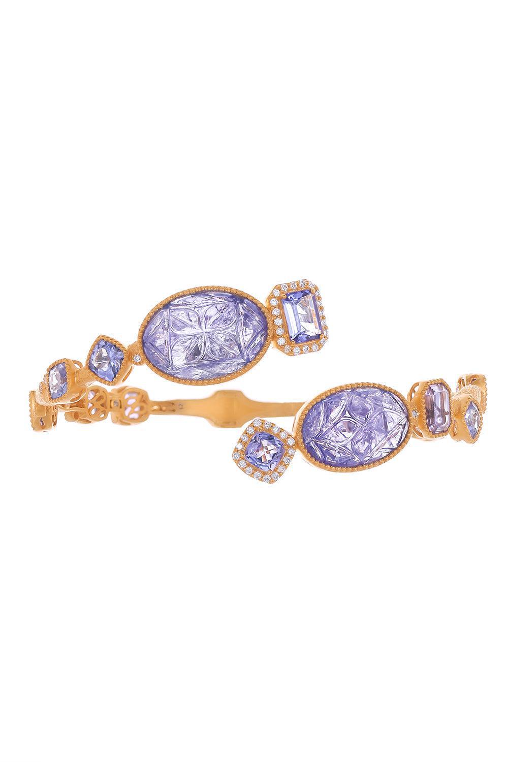 Tanzanite Bypass Affinity Bracelet-YELLOW GOLD-JEWELRYFINE JEWELBRACELET O-COOMI