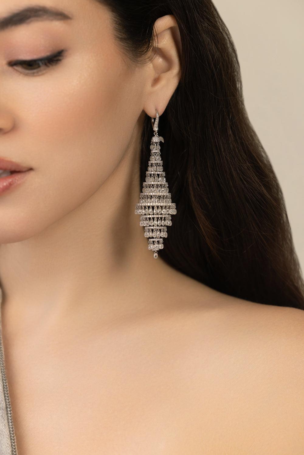 Trinity Contemporary Earrings-WHITE GOLD-JEWELRYFINE JEWELEARRING-COOMI