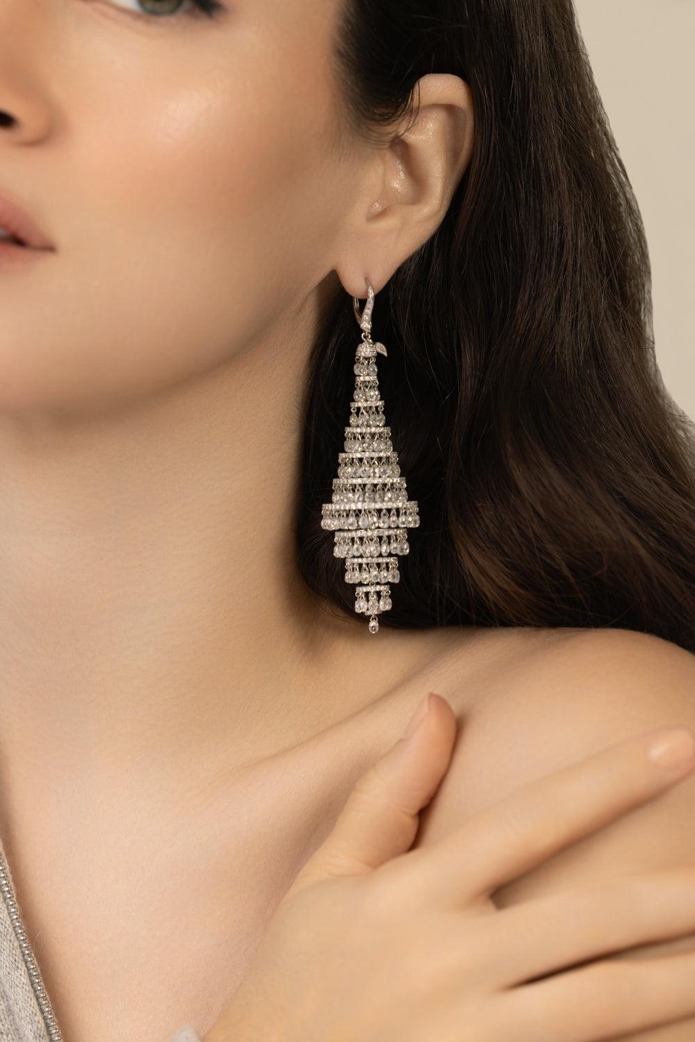 Trinity Contemporary Earrings-WHITE GOLD-JEWELRYFINE JEWELEARRING-COOMI