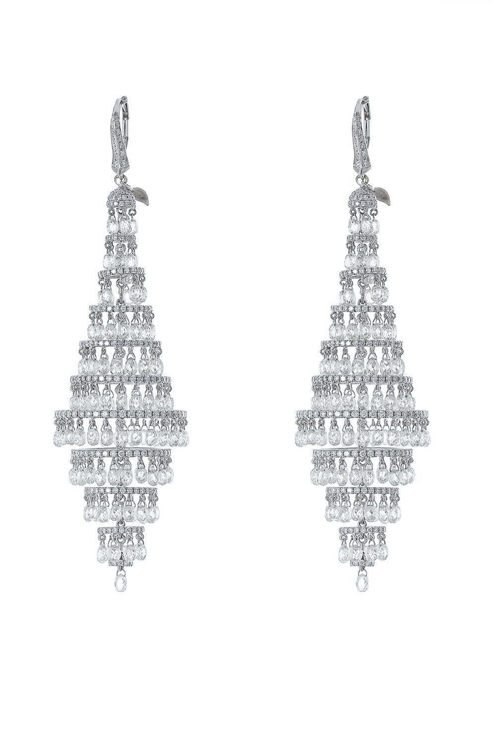 Trinity Contemporary Earrings-WHITE GOLD-JEWELRYFINE JEWELEARRING-COOMI