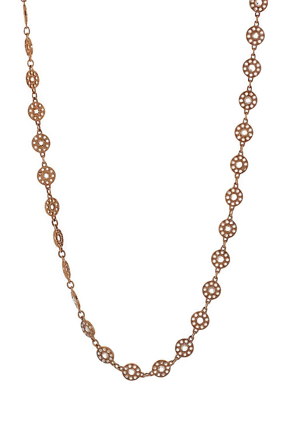 Diamond Opera Chain Necklace-ROSE GOLD-36-JEWELRYFINE JEWELNECKLACE O-COOMI