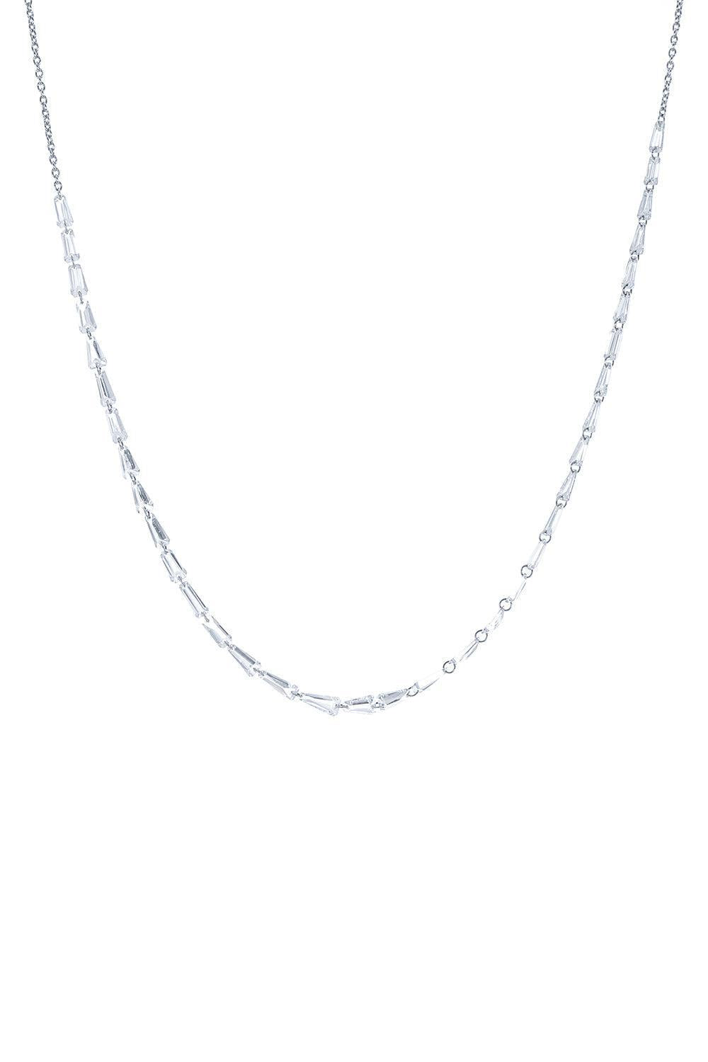 Trapezoid Diamond Trinity Necklace-WHITE GOLD-JEWELRYFINE JEWELNECKLACE O-COOMI