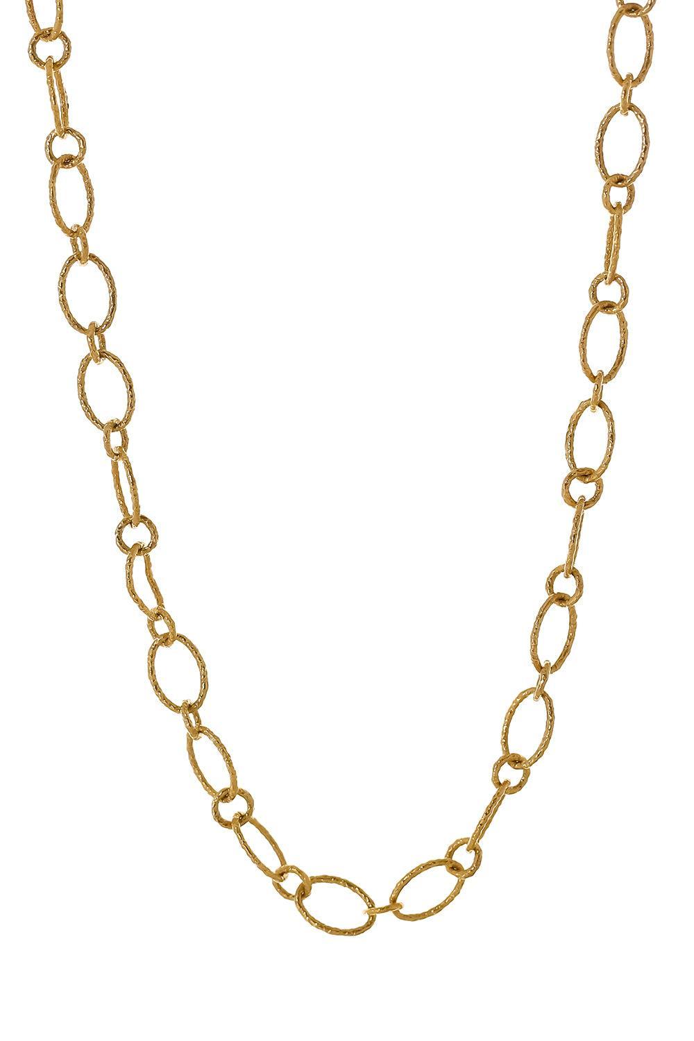 Oval Rubber Band Chain Necklace-YELLOW GOLD-18-JEWELRYFINE JEWELNECKLACE O-COOMI