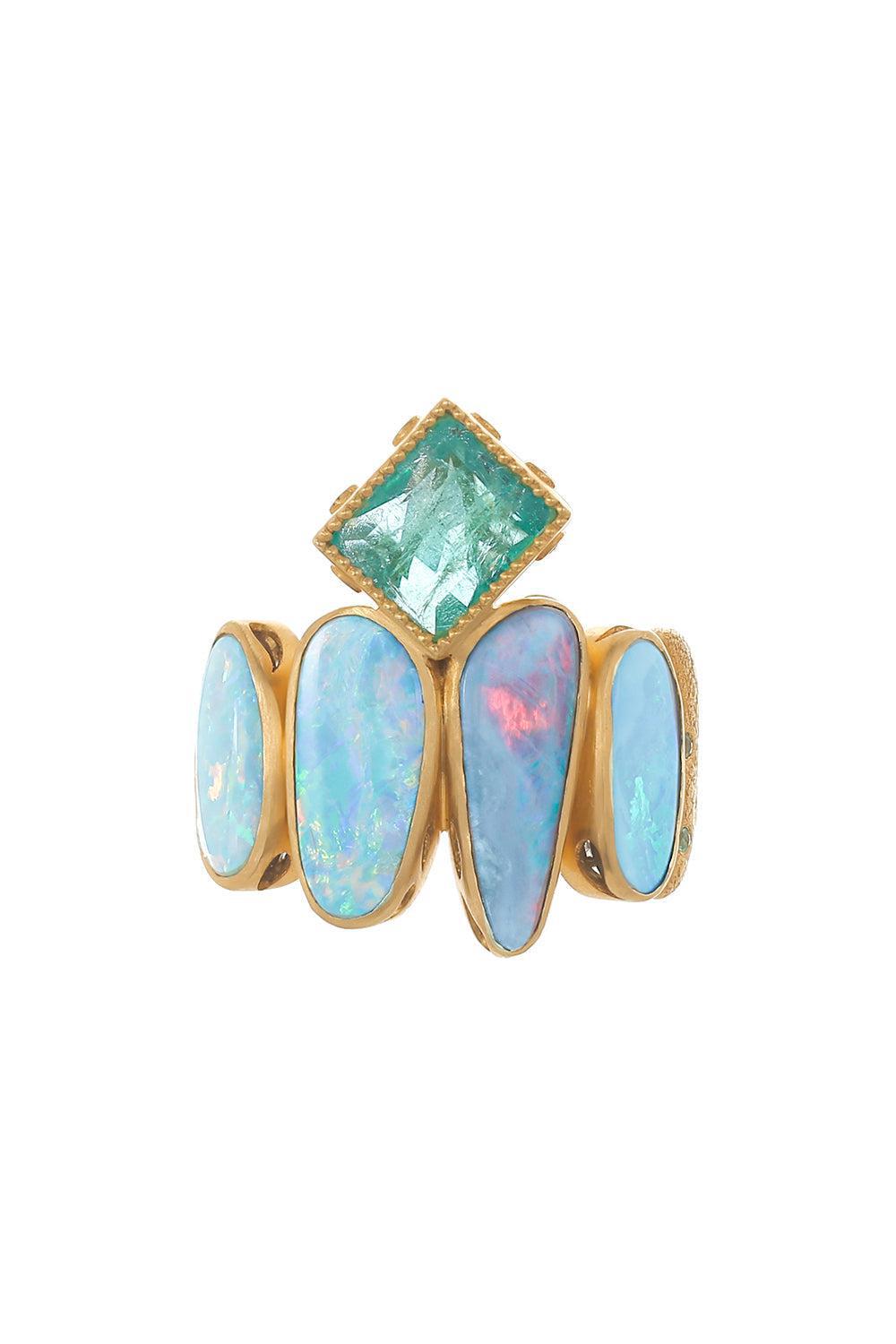 Opal Emerald Affinity Ring-YELLOW GOLD-6.75-JEWELRYFINE JEWELRING-COOMI