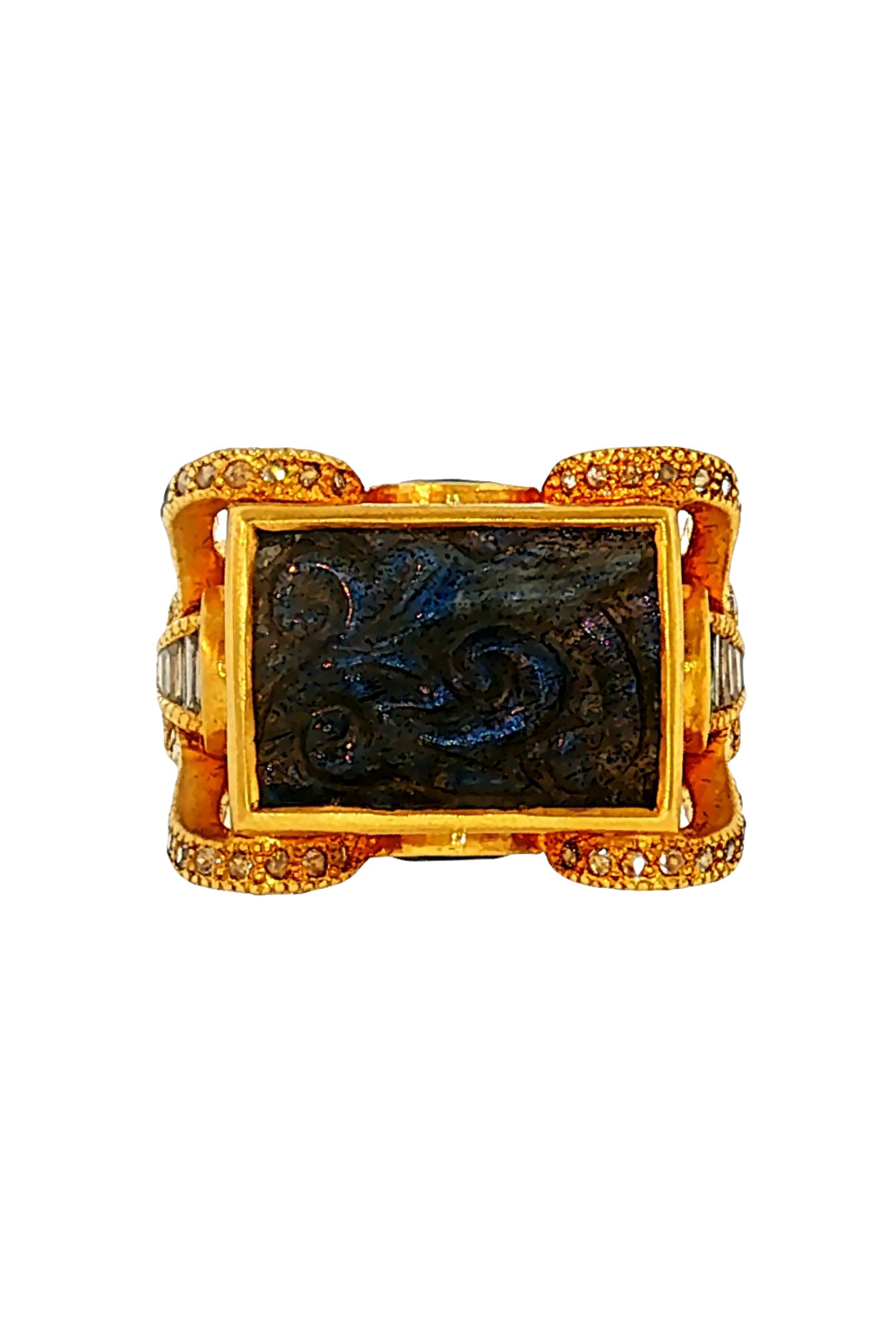  Labradorite Affinity Ring-YELLOW GOLD-7-JEWELRYFINE JEWELRING-COOMI 