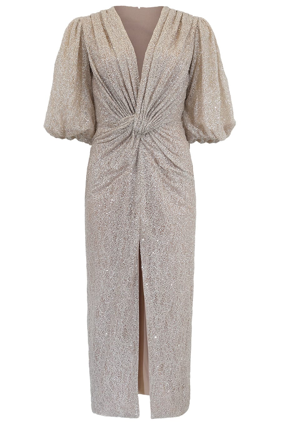 COSTARELLOS-Laria Sequin Column Dress-