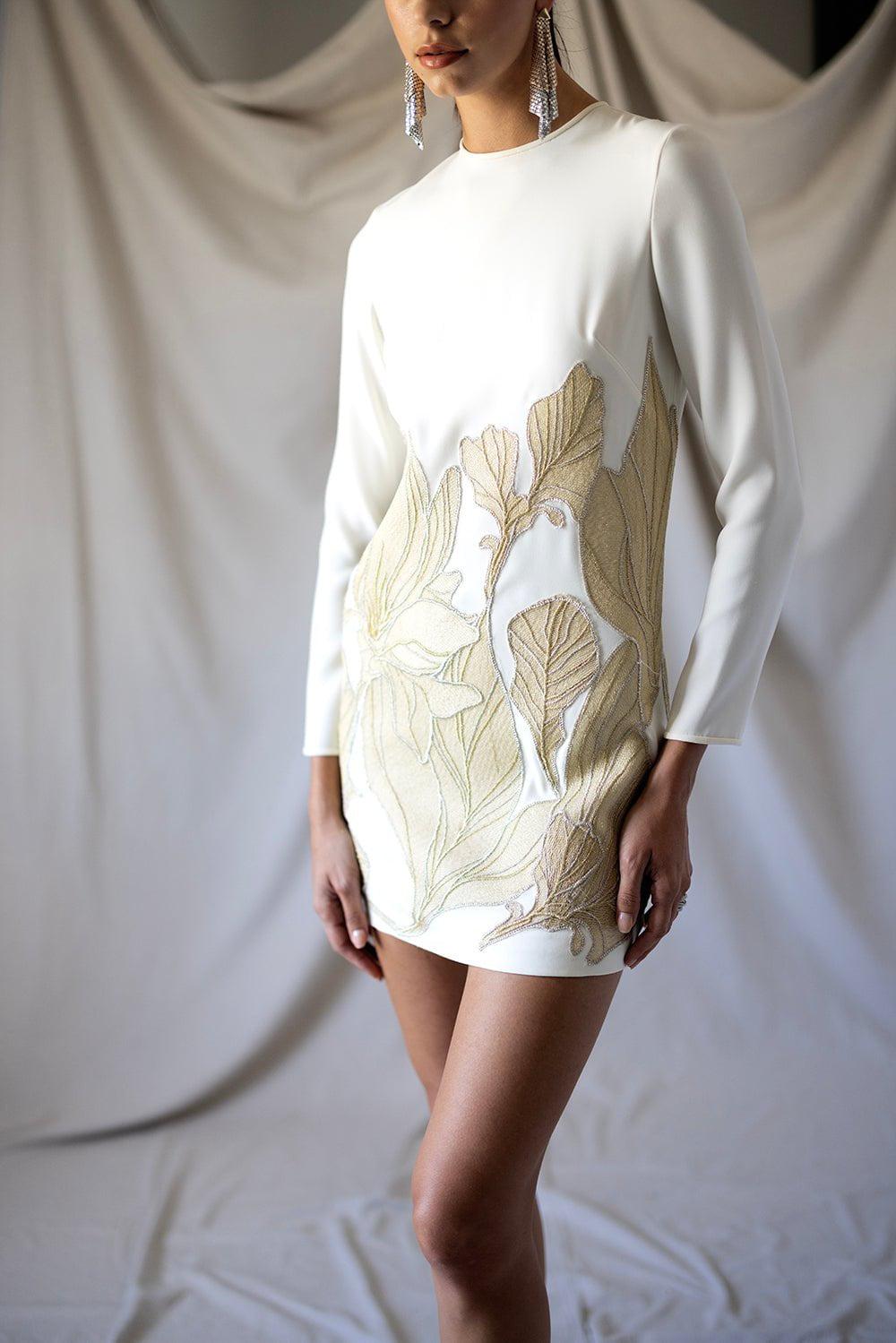 COSTARELLOS-Noelle Long Sleeve Shift Dress-