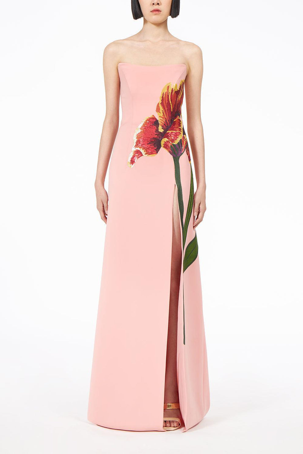 Costarellos - Margita Crepe Strapless Gown