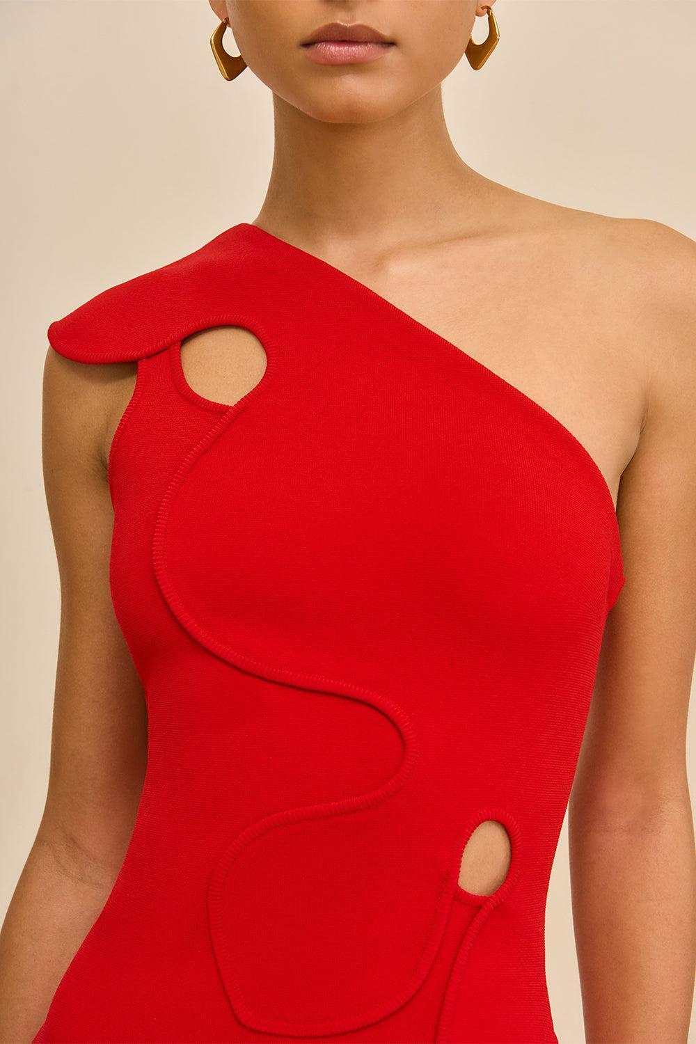 Labella Dress - Vermillion-RED-XS-CLOTHINGDRESSCASUAL-CULT GAIA