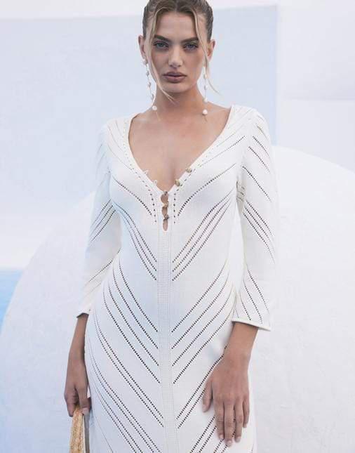 CULT GAIA-Off White Jhene Knit Dress-