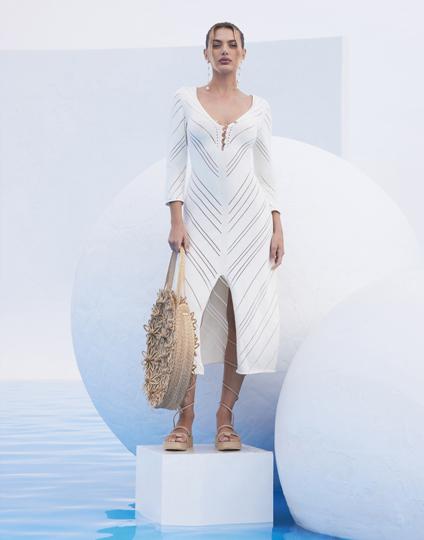 CULT GAIA-Off White Jhene Knit Dress-