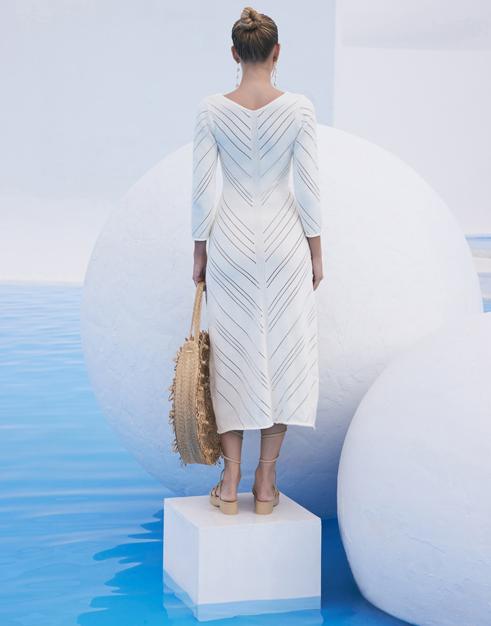 CULT GAIA-Off White Jhene Knit Dress-